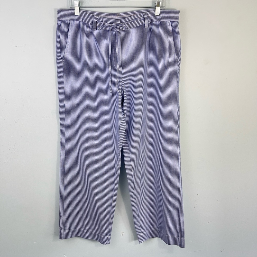 Talbots The Easy Drawstring Pant 12 Wide Leg Line… - image 1